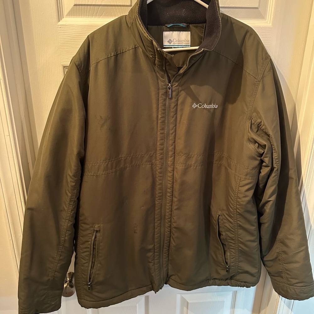 Columbia Green Performance Jacket Full-Zip Insulated